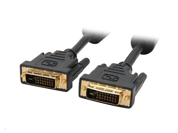 Kabel C-TECH  přípojný  DVI-DVI, M/M,  1,8m DVI-D, dual link