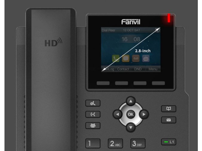 Fanvil X3SG SIP telefon, 2,8"bar.disp., 4SIP, dual Gbit, PoE