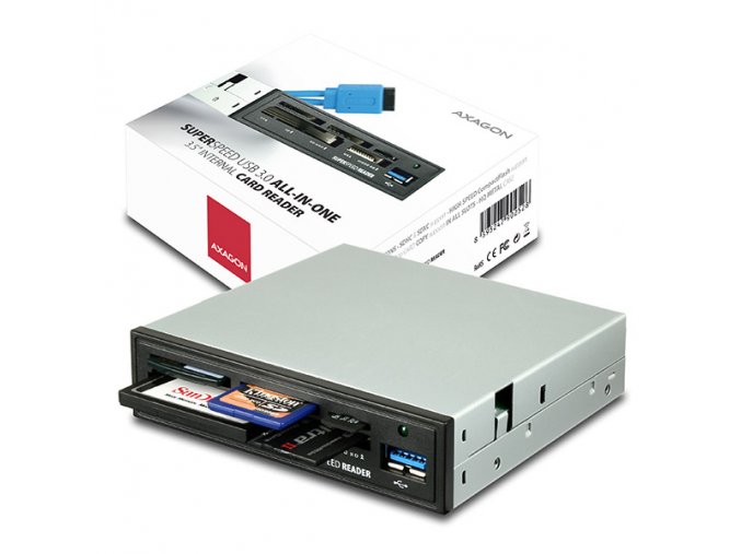 AXAGON CRI-S3, USB 3.0 interní 3.5" čtečka 5-slot ALL-IN-ONE