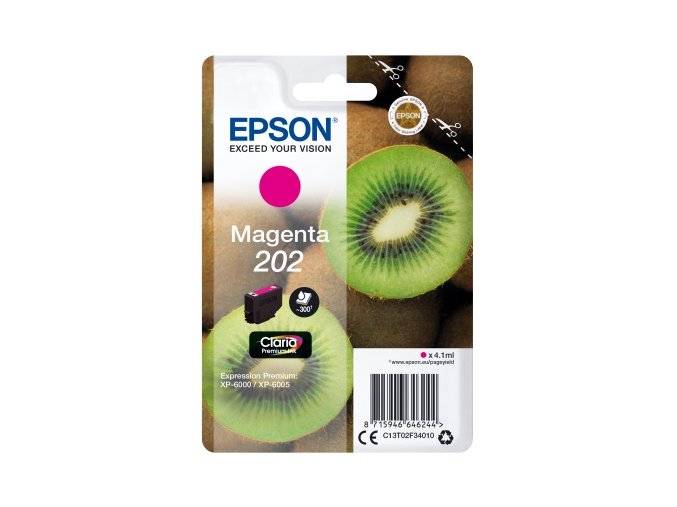 EPSON ink Magenta 202 Premium - singlepack, 4,1ml, 300s, standard