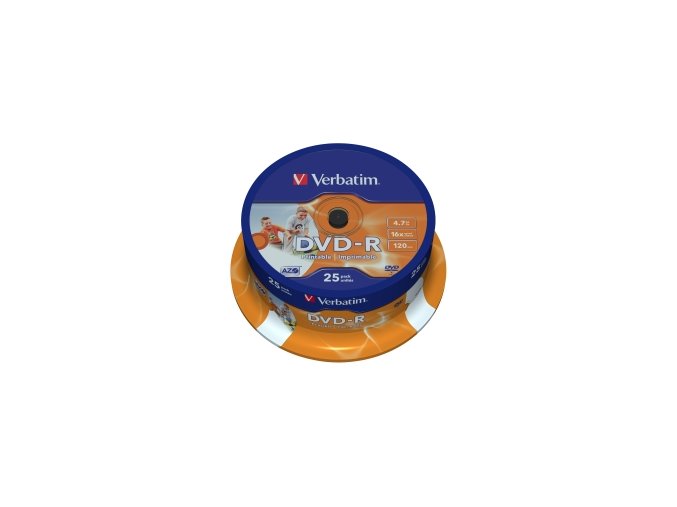 VERBATIM DVD-R(25-Pack)Spindl/Printable/16x/4.7GB