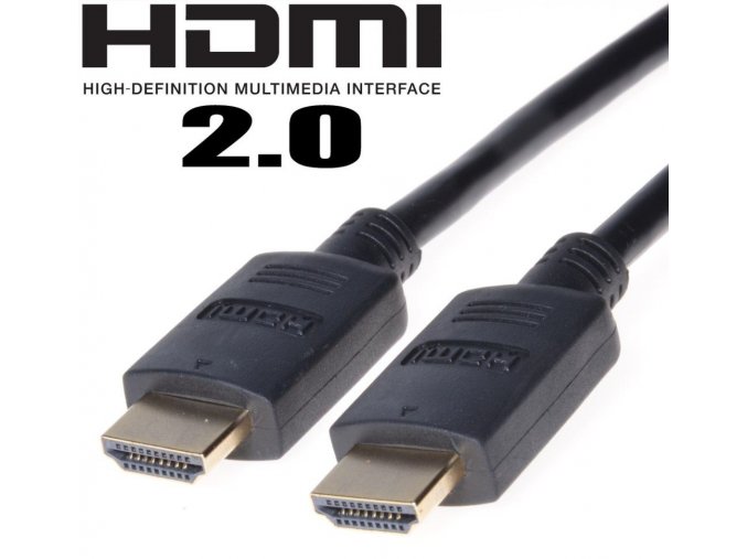 PremiumCord HDMI 2.0 High Speed+Ethernet, zlacené konektory, 1m