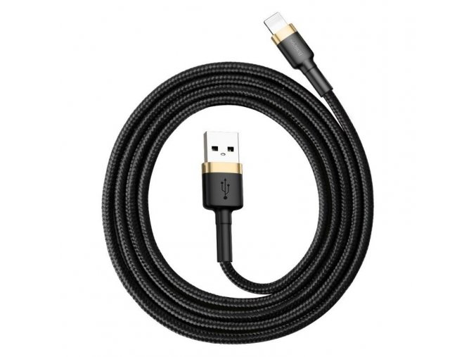 Baseus datový kabel Cafule Lightning 1m 2,4A zlato-černý