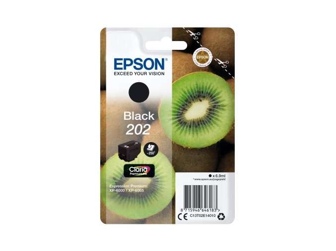 EPSON ink černá 202 Premium - singlepack 6,9ml, 250s, standard