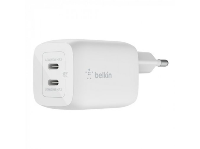 Belkin 65W dual napájecí adaptér bílý