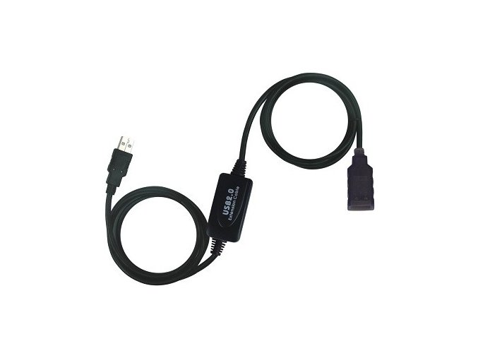 PremiumCord USB 2.0 repeater a prodlužovací kabel A/M-A/F 10m