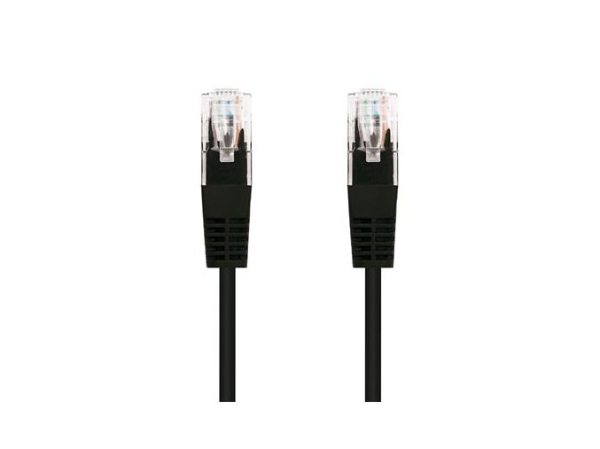 Kabel C-TECH patchcord Cat5e, UTP, černý, 2m