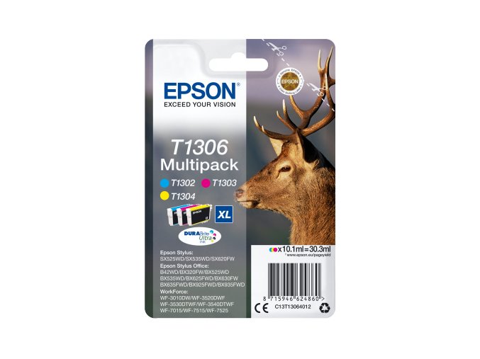 Epson Multipack 3-colours T1306 DURABrite UltraInk