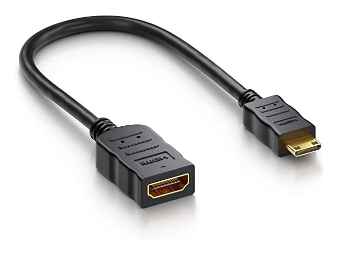 PremiumCord Flexi adaptér HDMI Typ A samice - mini HDMI Typ C samec pro ohebné zapojení