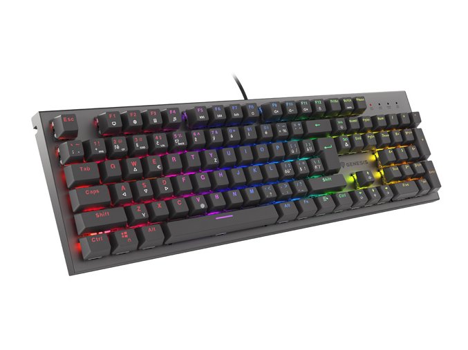 Genesis herní mechanická klávesnice THOR 303/RGB/Outemu Red/Drátová USB/CZ-SK layout/Černá