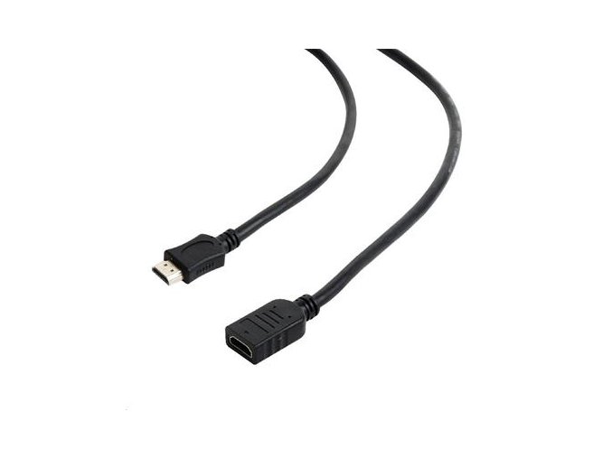 Kabel HDMI-HDMI M/F 1,8m, 1.4, prodlužovací černý