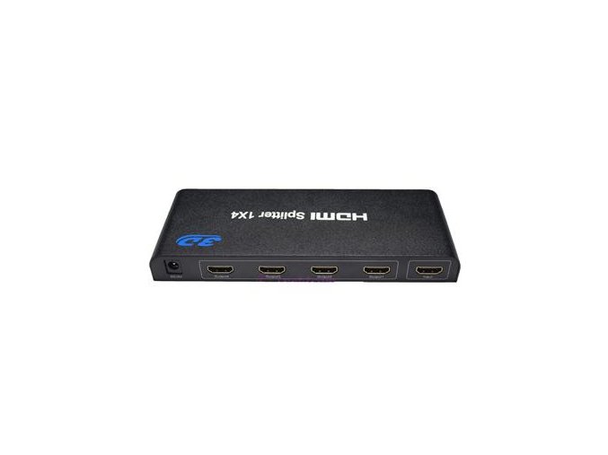 PremiumCord HDMI splitter 1-4 portů kovový s napájecím adaptérem, 3D, FULL HD
