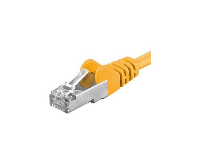 Premiumcord Patch kabel CAT6a S-FTP, RJ45-RJ45, AWG 26/7 2m, žlutá