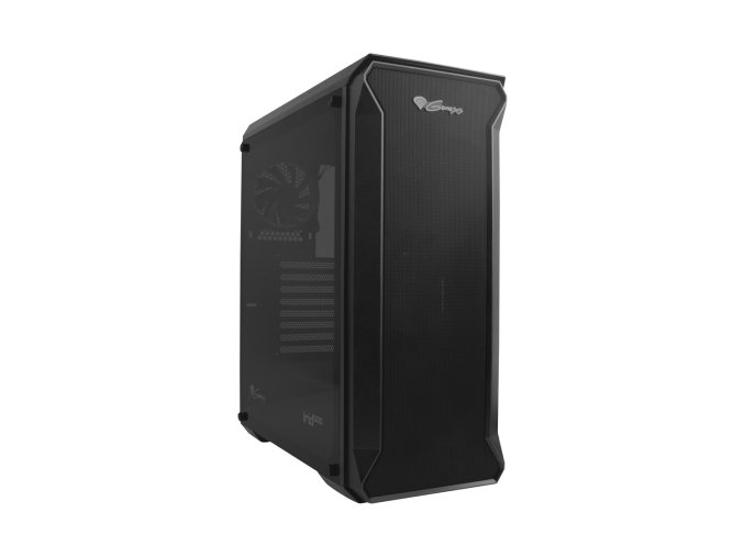 Počítačová skříň Genesis IRID 505 BLACK MIDI TOWER (USB 3.0), 2x 120mm ventilátory