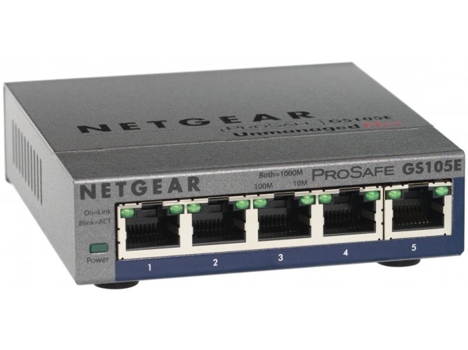 NETGEAR 5xGb Plus Switch,web monit.GS105E