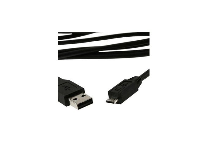 Kabel USB A Male/Micro B Male, 0.5m,USB 2.0,černý