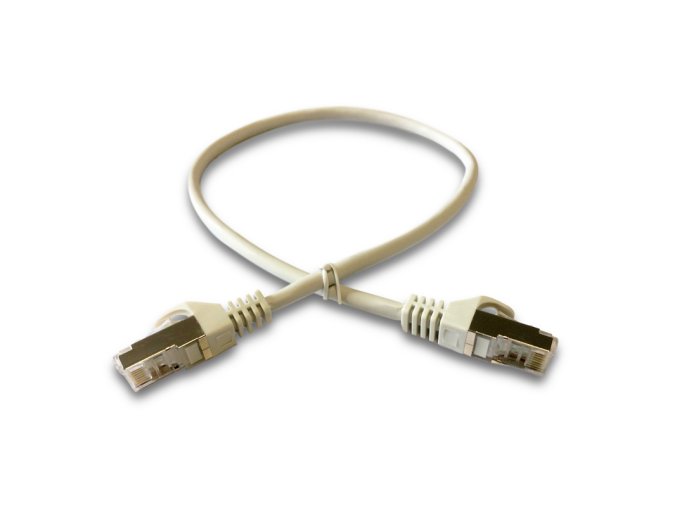 DATACOM Patch cord S/FTP CAT6A 0,5m šedý