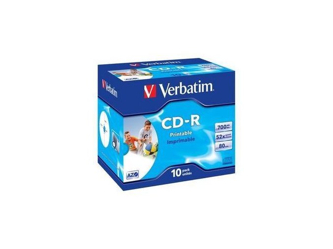 VERBATIM CD-R(10-Pack)Jewel/Printable/52x/700MB