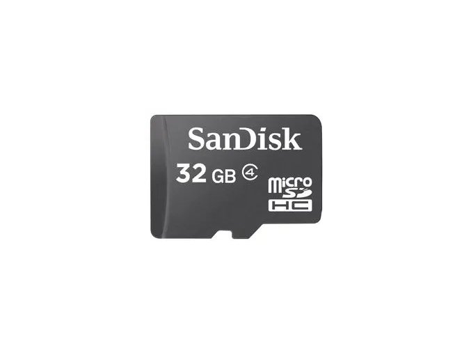 Sandisk/micro SDHC/32GB/18MBps/Class 4/+ Adaptér/Černá