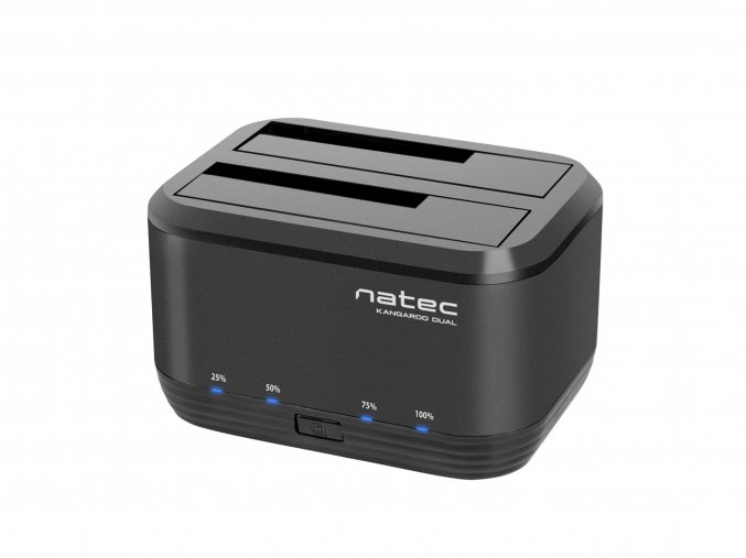 Dokovací stanice pro HDD 2,5"/3,5" USB 3.0 Natec Kangaroo Dual, funkce klonování, napájecí adaptér