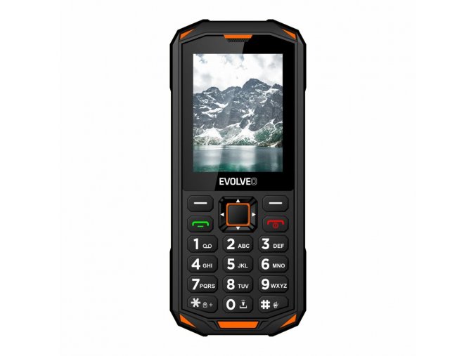 EVOLVEO StrongPhone X5, vodotěsný odolný Dual SIM telefon, černo-oranžová