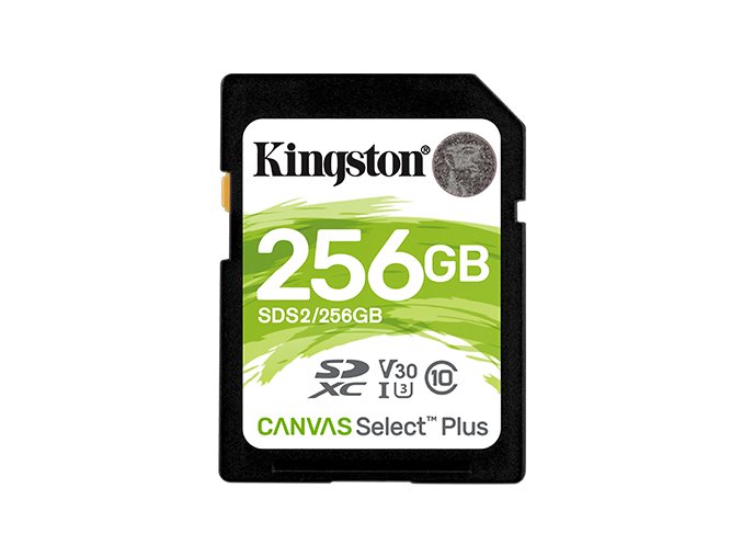 Kingston Canvas Select Plus U3/SDXC/256GB/100MBps/UHS-I U3 / Class 10
