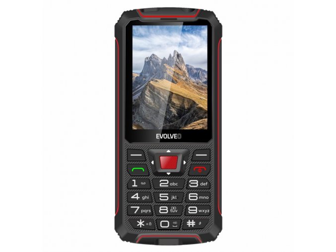 EVOLVEO StrongPhone W4, vodotěsný odolný Dual SIM telefon, černo-červená