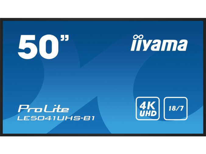 50" iiyama LE5041UHS-B1:VA,4K UHD,18/7,RJ45,HDMI