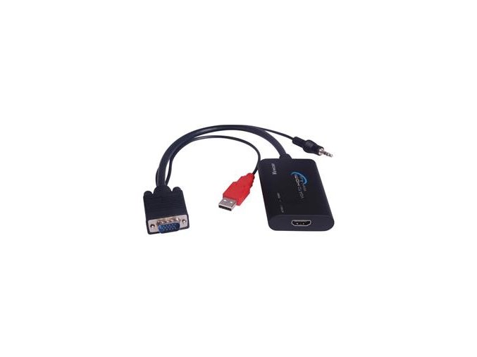 PremiumCord konvertor VGA+audio na HDMI