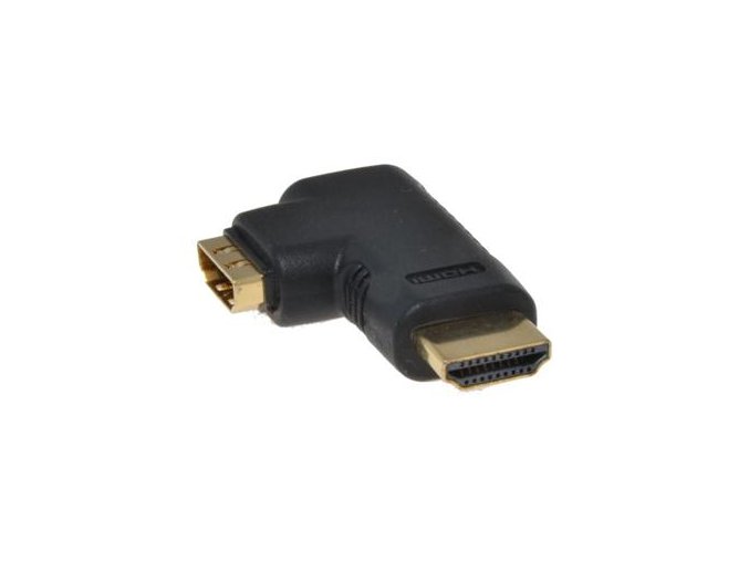 PremiumCord HDMI adapter19pin, F/M, 90° levá
