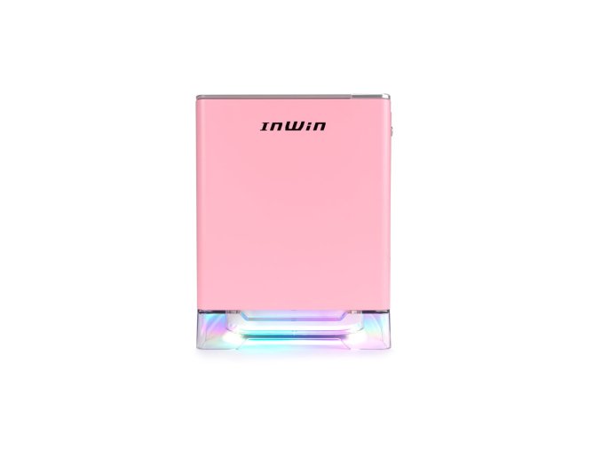 In Win A1 Plus/Mini ITX/Transpar./Růžová/650W/80PLUS Gold