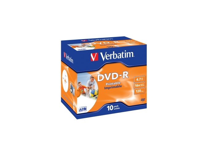 VERBATIM DVD-R (10-pack)Printable/16x/4.7GB/Jewel