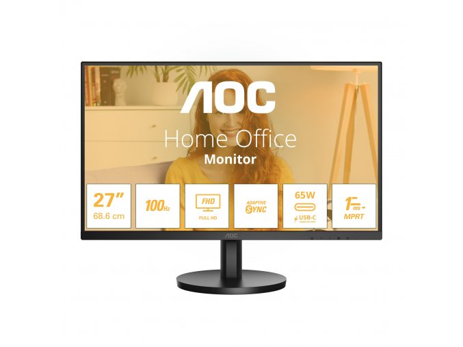 AOC/27B3CA2/27"/IPS/FHD/100Hz/1ms/Black/3R