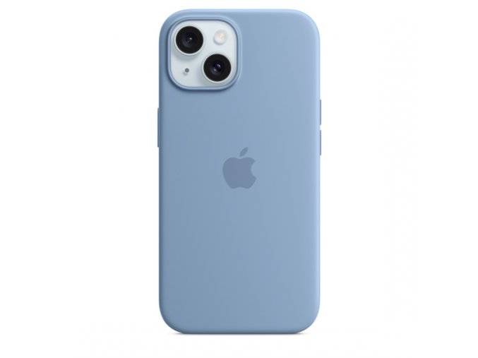 iPhone 15+ Silicone Case with MS - Winter Blue