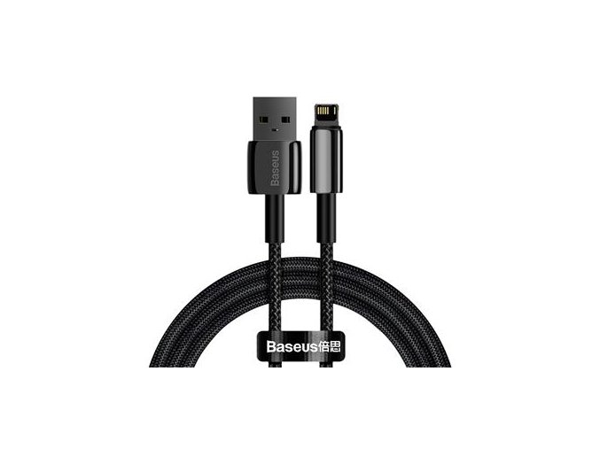 Baseus CALWJ-01 Tungsten Gold Kabel Lightning 2.4A 1m Black