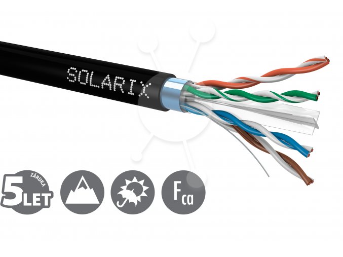 Instalační kabel Solarix CAT6 FTP PE Fca venkovní 500m/cívka SXKD-6-FTP-PE