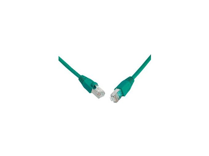 SOLARIX patch kabel CAT6 SFTP PVC 0,5m zelený
