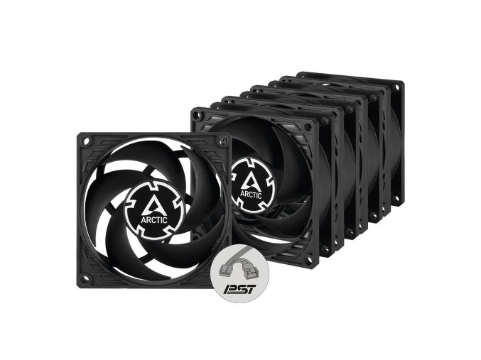 ARCTIC P8 PWM PST Case Fan - 80mm case fan with PWM control and PST cable - Pack of 5pcs