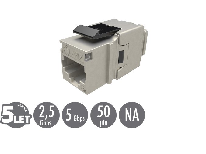 Rychlozařezávací keystone Solarix CAT5E STP SXKJ-5E-STP-BK-NA