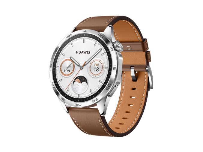 Huawei Watch GT 4/46mm/Silver/Elegant Band/Brown
