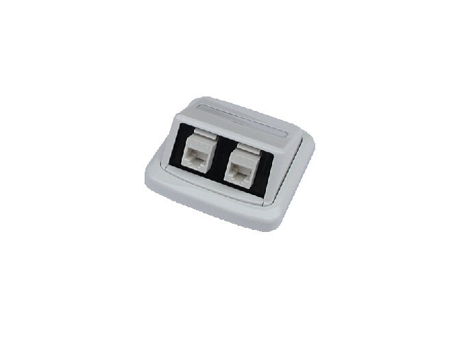 Dvojzásuvka ABB TANGO 2xRJ45 cat6 UTP bílá