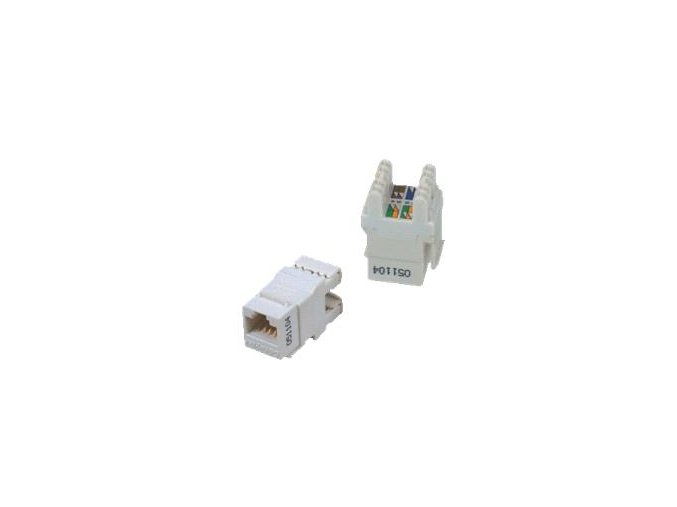 DATACOM UTP Keystone Cat6 bílý Dual Slim zadní zářez