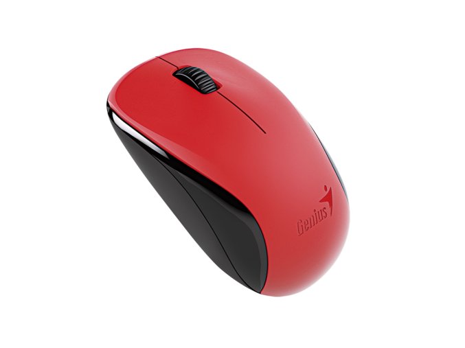 Genius NX-7000/Kancelářská/Optická/1 200 DPI/Bezdrátová USB/Červená