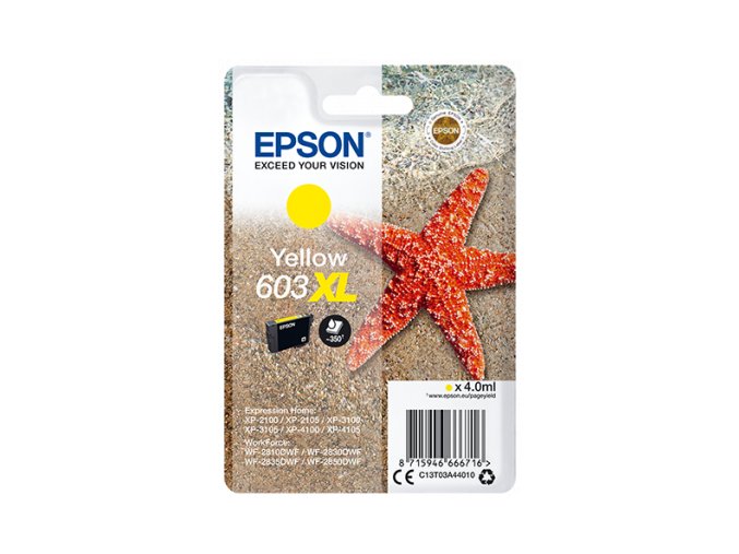 Epson singlepack, Yellow 603XL