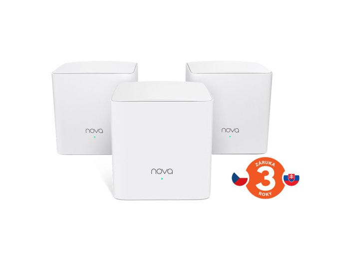 Tenda Nova MW5c (3-pack) WiFi AC1200 Mesh Gigabit system Dual Band, 6x GLAN/GWAN, SMART CZ aplikace