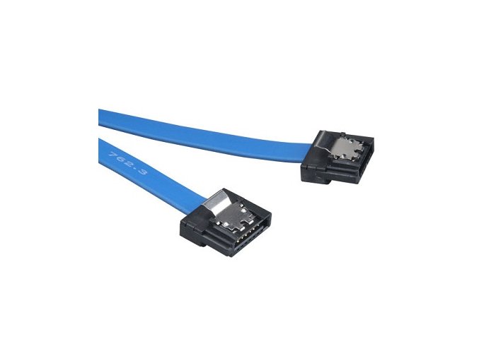 AKASA - Proslim 6Gb/s SATA3 kabel - 15 cm - modrý