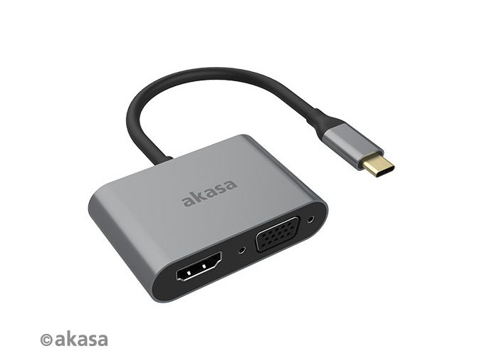AKASA - adaptér Type-C na HDMI a VGA