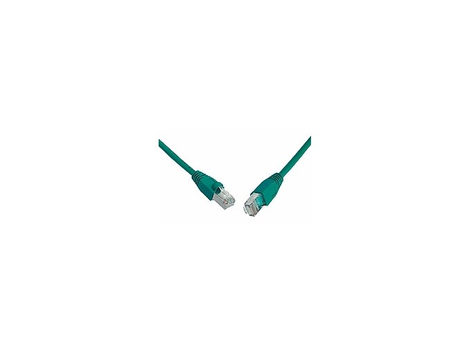 SOLARIX patch kabel CAT5E SFTP PVC 2m zelený snag-proof