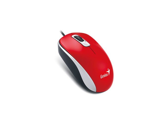 GENIUS DX-110/Kancelářská/Optická/1 000 DPI/Drátová USB/Červená