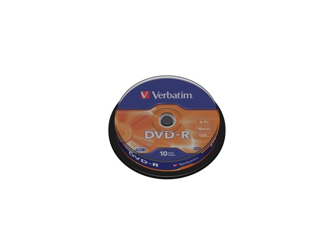 VERBATIM DVD-R(10-Pack)Spindl/MattSlvr/16x/4.7GB